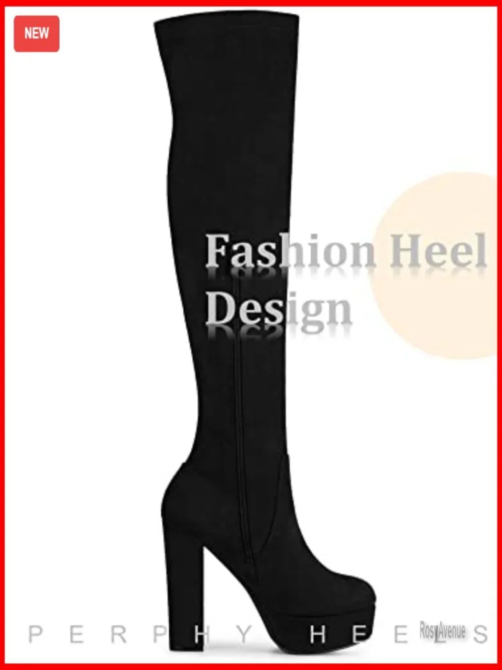 Platform Chunky Heel Over the Knee Thigh High Boots